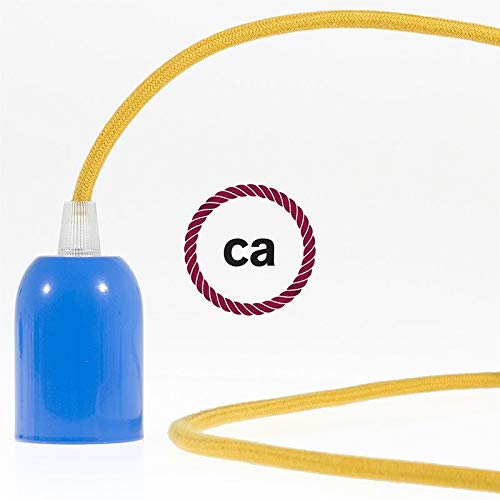 Creative Cables Textilkabel Rund – 5 Meter, Honig-anthrazit Bifarbig, 2x0.75 Mm², Aus Baumwolle