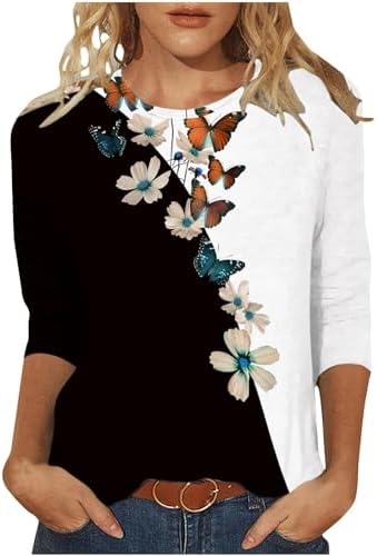 Ceboyel 3/4 Sleeve Tops for Women Summer Floral Paisley Print Tees Shirts Trendy Ladies Blouses Dressy Casual Clothing 2023 Ceboyel 3/4 Sleeve Tops for Women Summer Floral Paisley Print Tees Shirts Trendy Ladies Blouses Dressy Casual Clothing 2023