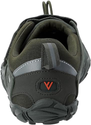 WHITIN Men's Trail Running Shoes Minimalist Barefoot Five Fingers Minimus Wide Toe Box Size 9 Gym Workout Zero Drop Walking Hiking Trainer Army Green 42 - Thumbnail 4