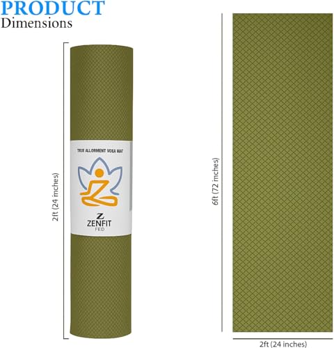 Image of Yoga Mats For Women Yoga Mat For Men Exercise Mat For Home Gym Mat Anti Slip YogaMate 4mm Workout Mat YogaMat For Kids Yoga Mate Gym Mats - Grey, Ethylene Vinyl Acetate (Olive)
