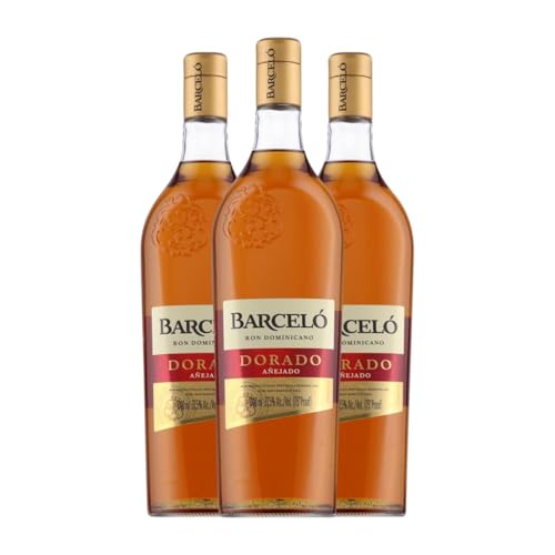 Ron Barceló Dorado 1 L (Caja de 3 Botellas de 1 L)