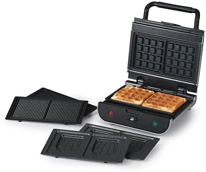 SENYA - Aparato para gofres, obleas y croques, 3 placas intercamb...