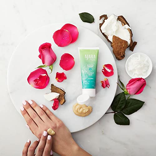 The Ayurveda Experience Coconut Rose Softening Cleanser – 100% Natural Moisturizing Face Cleanser With Real Crushed Coconut – Gentle, Creamy Face Cleanser For Extra Dry, Mature Skin – 2 Fl Oz #TOP2