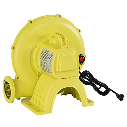 TOYMATE 350W Air Blower, Pump Fan Commercial Inflatable Bouncer Blower, Perfect for Inflatable Water Bounce House, Jumper, Bouncy Castle Yellow