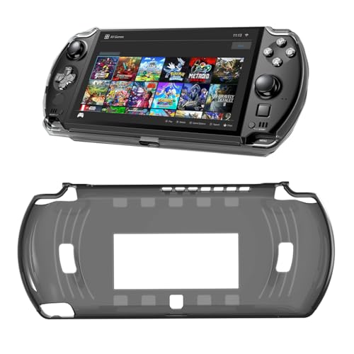 Protective Cover Case for GPD Win4 Shell Skin, Win 4 Handheld Game Console TPU Case Thin Sleeve Anti-Seismic Anti-Fall Cover Case (Translucent Black)