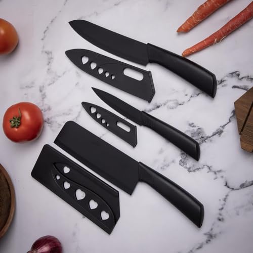 Image of VRIND'S ENTERPRISE Stainless Steel Chef Knife Set with Sharp Blade and Ergonomic Handle - 3 Piece Kitchen Knife Set for Home and Professional Use