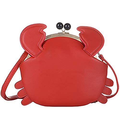 Personalized cartoon style ladies shoulder bag, crab-shaped messenger bag, animal style ladies handbag