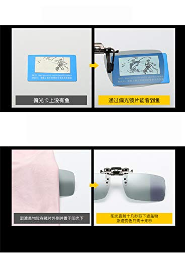 PLOPLO Photochromic Polarized Sunglasses Clip Men3