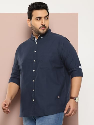 Image of Thomas Scott Men's | Plus Size | Regular Fit | Long Sleeves | Button-Down Collar | Oxford Fabric | Casual | Shirts for Men