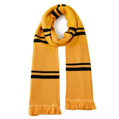 Guturris Knit Neck Scarf Magic College Styles Striped Winter Neckerchief Movie Character Cosplay Costume Accessory Yellow