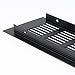 Geesatis Air Vent Covers for Floor, Cabinet, Wall, Ceiling – Heavy Duty Rust-Proof Aluminum Grille with Screws, 2 Pack, Black (13.8'' x 4'' Outer Size, Fits 12.5'' x 3.45