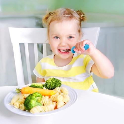 Miniatura 2 de Pandaear Juego De 6 Tenedores Para Bebé Puntas De Acero Inoxidable Y Mango De Silicona Utensilios Para Niños Y Niñas Sin Bpa, Fácil De Agarrar, Apto Para Lavavajillas, Baby Led Weaning