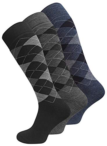 VCA 3 paar Super warme THERMO kniekousen met ruitpatroon, volledige badstof, origineel - Afbeelding 3