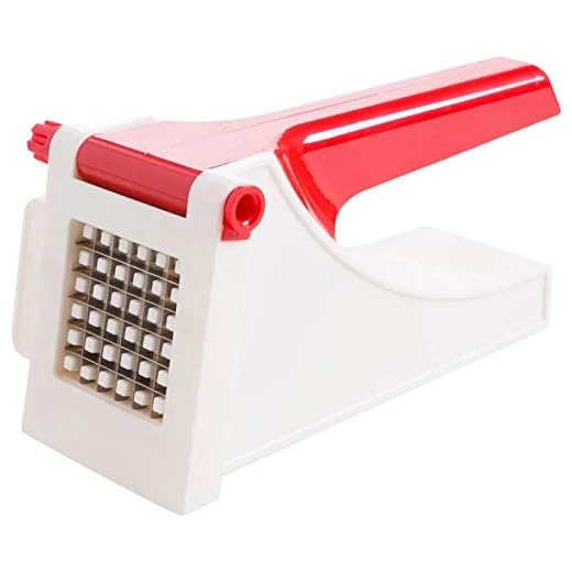 Handycook Handheld Veggie Potato chopper 3/8-inch French Fry Cutter vegetable salad Onion chopper Durable Stainless Steel Blade Easy Handle Portable