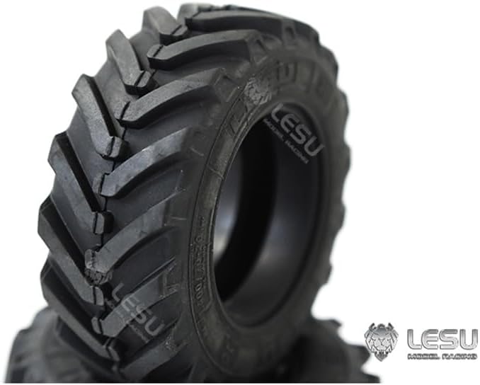 TOUCAN RC HOBBY LESU Rubber Front Tyres for Hydraulic RC Digger 1/14 Aoue BL71 Backhoe Loader