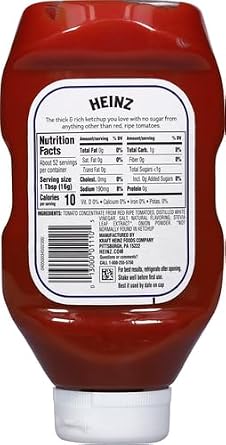 Heinz Tomato Ketchup with No Sugar Added, 29.5 oz Bottle