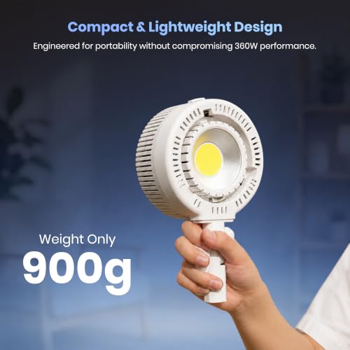 Image of Simpex ML360 360W Bi-Color COB Video Light, 2700K-6500K, CRI 95+, APP Smart Control, Ultra-Quiet Cooling Fan, 6 FX Effects, Stepless Dimming, Bowens Mount Studio Light for Photography, Videography