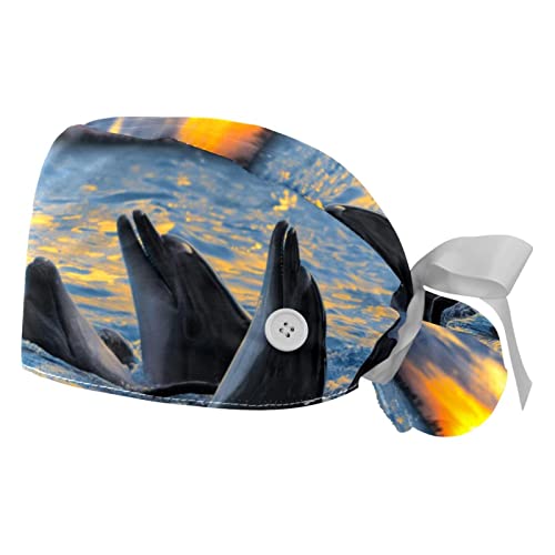 Chapeaux bouffants dauphins JDEZ casquettes travail ajustables