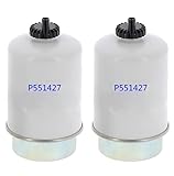2PC P551427 Oil water separator fuel filter Compatible with International - HX620/Caterpillar -