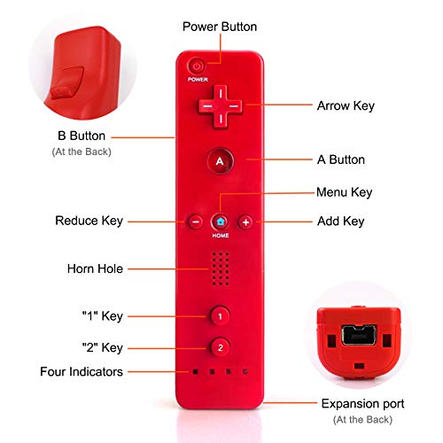 image for Vinklan Wii Remote Controller and Nunchuck Joystick with Silicone Case