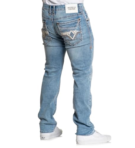 American Fighter Men's Legend River Denim Jeans, Slim Straight Fit3