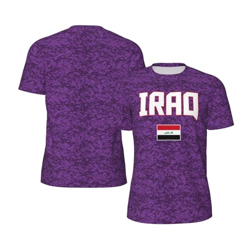 DABOYOZHZH Iraq Flag Cool Iraqans (142) Sports Jersey Mesh T-Shirt 3D Print for Running Cycling Soccer Tennis Fitness Climbing Shirts