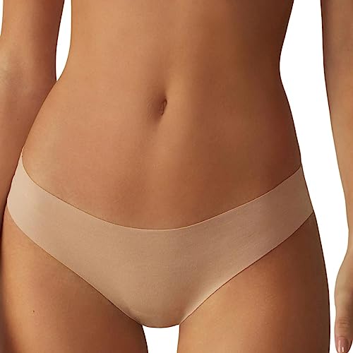 Kit 10 Calcinhas Invisiveis sem Costura Tanga Invisivel 5209 cor:nude;tamanho:M