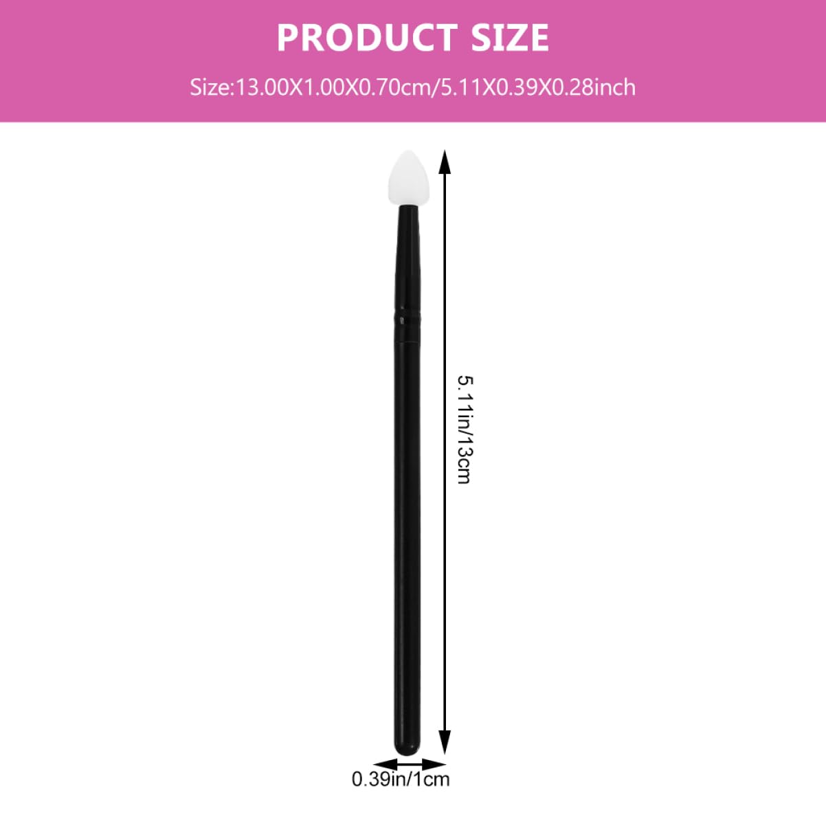 Baluue 3pcs Eye Shadow Brush Set Makeup Brushes for Eyeshadow Sponge Applicator Cosmetics Kit Present for Women