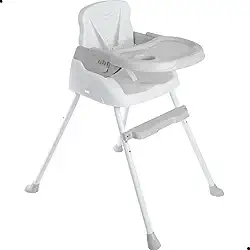 Cadeira De Alimentação 3 Em 1 Infantil Portátil Segura Apettit - BENIBEE (CINZA)