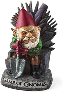 Big Mouth Inc. Game of Gnomes Garden Gnome – Comical Garden Gnome, Hand-Painted Weatherproof Ceramic Lawn Gnome, Makes a Great Gift, 9.5” Tall