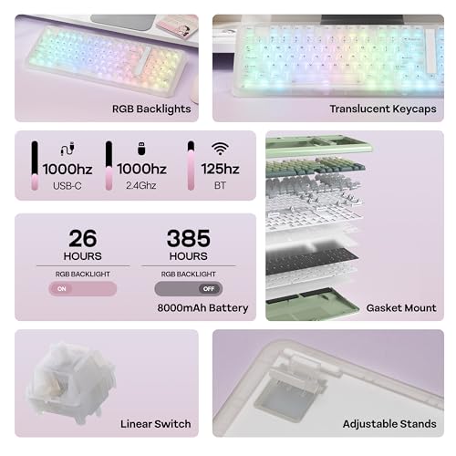 Image of KiiBoom Phantom98 Lite 96% Wireless Mechanical Gaming Keyboard, VIA Custom