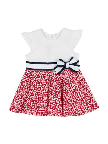 Image of Chicco Girl's Cotton Blend Fit and Flare Above The Knee Casual Dress