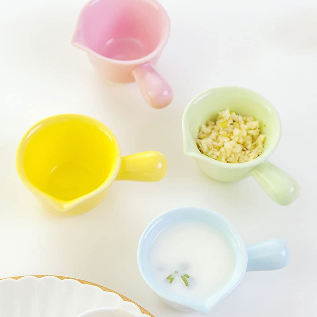 Grande Tasse à Lait avec poignée, Mini Tasse à Lait en céramique, Pot à Steak, Seau à jus, pichet à Lait, café, Tasse à Lait, Bol à Dessert, Sauce à Sauce,Green