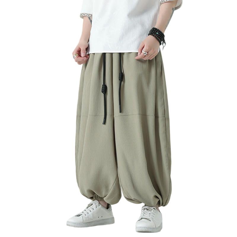 Pantalon de jogging style chinois rayé ample avec cordon de serrage - 2