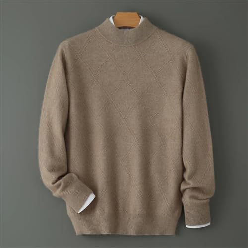 Men's Half High Collarsolid Sweater Casual Pullover Winter Thick Knit Long Sleeve Men Sweater Pullover3