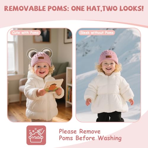 Image of Century Star Kid's Soft Slouchy Beanie Hat Toddlers Winter Cute Cuff Baggy Hip-hop Hat Boys Girls Youth Knit Skull Cap