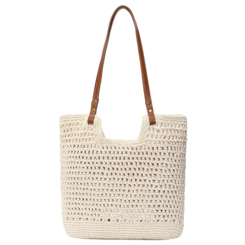 RNIEGA Crochet Beach Bag for Women Woven Shoulder Bag Boho Tote for Travel by RNIEGA - Used condition - US$17.43