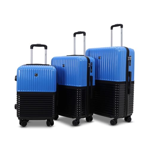 Image of Istanbul Polycarbonate Trolley Bag Set-3 | Lightweight | Hard Shell | Lightweight Hard Shell Luggage, 8 Spinner Wheels, TSA-Type Lock, Dual-Tone Design