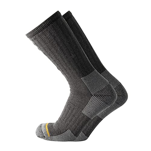 KAVANYISO Calcetines térmicos de lana merino para hombre, para senderismo, invierno, calcetines para botas, 1 par, Mdgrey 1, 10-13