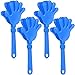 Woanger 4 Pieces Jumbo Hand Clappers 11 Inch Noise Makers Party Favors Giant Large Hand Clappers Noise Makers for Sporting Events Cheers Ball Dance Basketball Football Noisemakers (Blue)