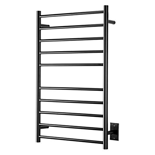 Sharpeye Towel Warmer Rack, Wall Mounted & Hardwired, 10 Bars 304 Stainless Steel Bathroom Towel Drying Rack Heater 36.2x23.6 inch (HxW) Matt Black Sharpeye Towel Warmer Rack, Wall Mounted & Hardwired, 10 Bars 304 Stainless Steel Bathroom Towel Drying Rack Heater 36.2x23.6 inch (HxW) Matt Black