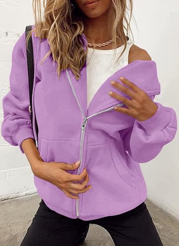 Image of PRETTYGARDEN Women's 2026 Spring Zip Up Y2K Hoodies Casual Long Sleeve Sweatshirts Fall Winter Track Jackets with Pockets