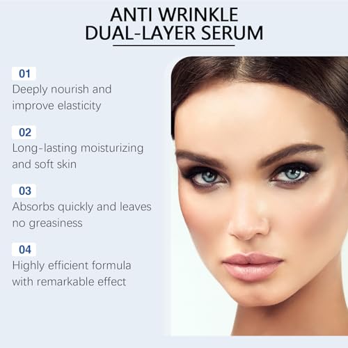 Copper Peptide Gesichts Serum, Anti Falten Hautauffüllendes Serium, Perfekt für reife Frauen,Ideal für Nachtspflege, Red