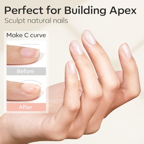 Modelones Builder Nail Gel, 2 Pcs Clear Gel Builder Nail Polish thumb #5