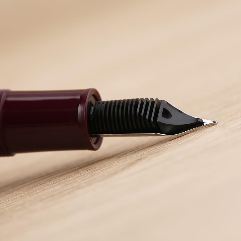 KLVN Metalowe miedziane pióro wieczne z tłokiem, 20 atramentów, Windows, EF/M/płaska stalówka, atrament z żywicy, do pisania, prezent, przybory szkolne (jasnoniebieskie, płaska stalówka, 1,1 mm)