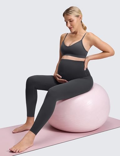 Image of CRZ YOGA Maternity Leggings 25 inch | Butterluxe, Extremely Soft, Gentle Compression, Yoga, Super High Rise, U-shaped Belly, Pregnancy and Postpartum