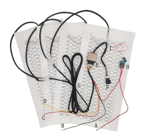 Kit de calentador de asiento de coche, compatible con 2 asientos, almohadillas térmicas de fibra de carbono de 12V, interruptor de Control Dual de paleta sin polos Protección contra sobrecalentamiento