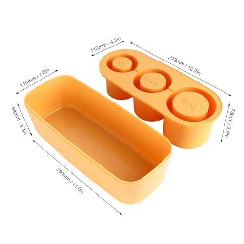 Bandeja de Cubos de Hielo de Silicona con Tapa Amarilla miniatura 5