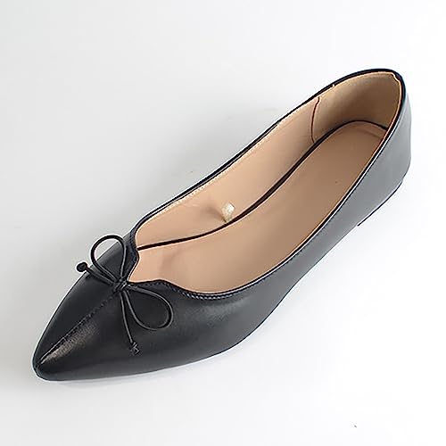 Hbeylia Ballet Flats for Women Ladies Fashion Casual Leather Ultra Soft Lightweight Comfort Pointed Toe Low Heels Slip On Flats Walking Loafers Dress Oxfords Sneakers Shoes2