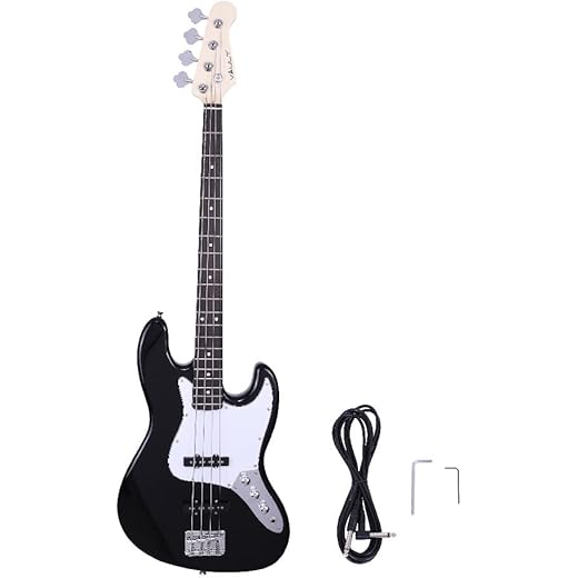 Vault JB4 Jazz Bass Guitar - Black